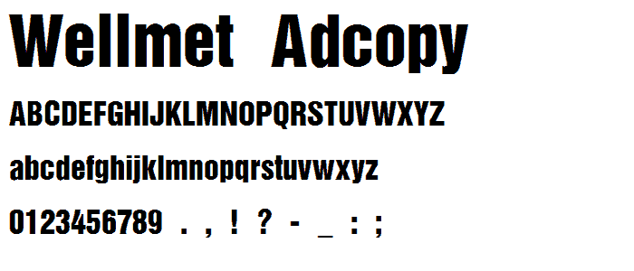 Wellmet Adcopy font
